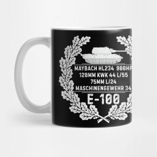 German tank E-100 in a wreath of oak leaves Mug